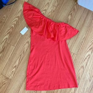 NEW WITH TAGS. XS, Red “one shoulder” dress. Target (A New Day)
